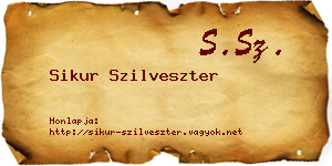 Sikur Szilveszter névjegykártya